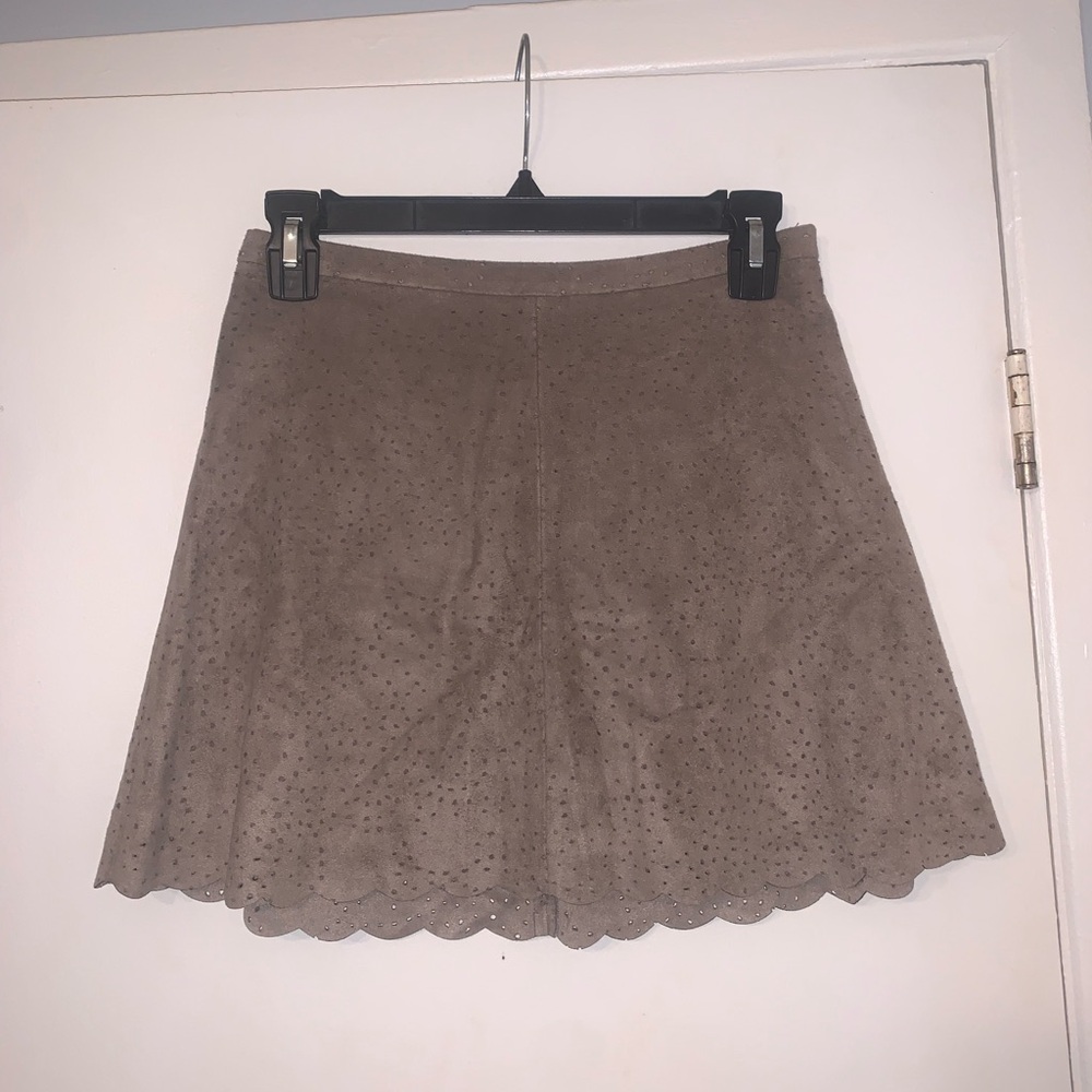BCBGMaxAzria Brown Skater Mini Skirt for Casual Wear